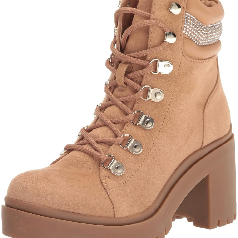 Nine West Qwork2 Women's Lug Sole Boots Natural Size 8.5 - Picture 4 of 13